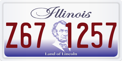IL license plate Z671257