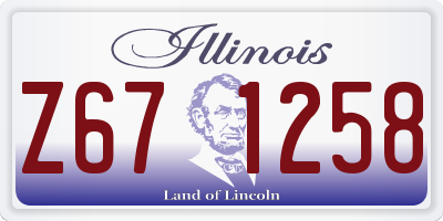 IL license plate Z671258