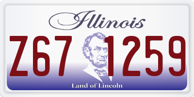 IL license plate Z671259