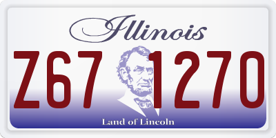 IL license plate Z671270