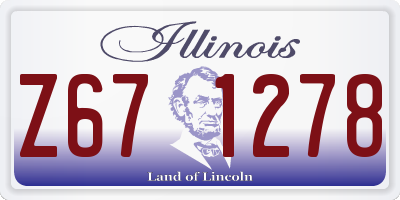 IL license plate Z671278