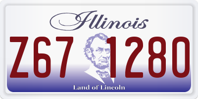 IL license plate Z671280