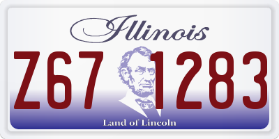 IL license plate Z671283