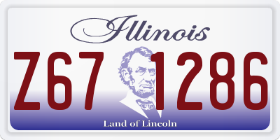 IL license plate Z671286
