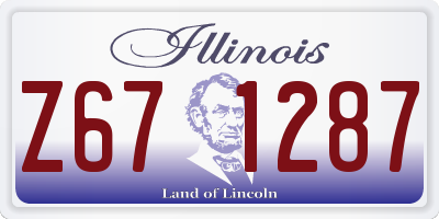 IL license plate Z671287