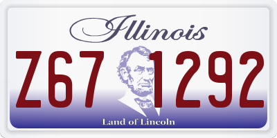IL license plate Z671292