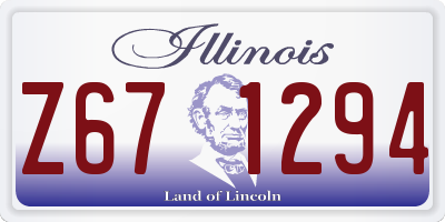 IL license plate Z671294