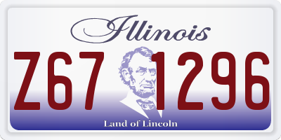 IL license plate Z671296
