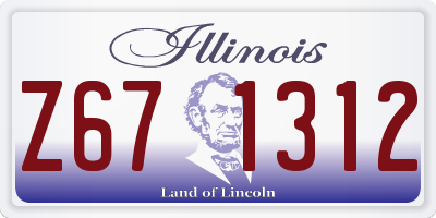 IL license plate Z671312