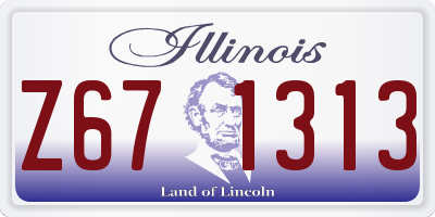 IL license plate Z671313