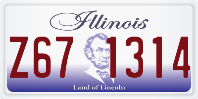 IL license plate Z671314