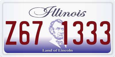 IL license plate Z671333