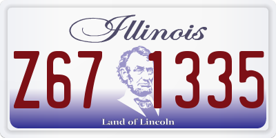 IL license plate Z671335