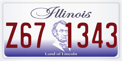 IL license plate Z671343