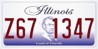 IL license plate Z671347