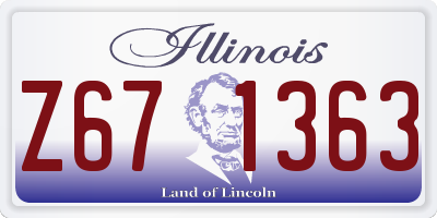 IL license plate Z671363
