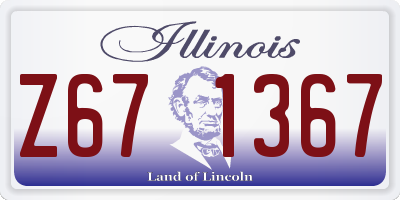 IL license plate Z671367