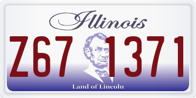 IL license plate Z671371