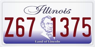 IL license plate Z671375