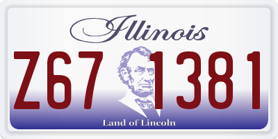 IL license plate Z671381