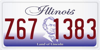 IL license plate Z671383