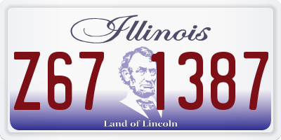 IL license plate Z671387