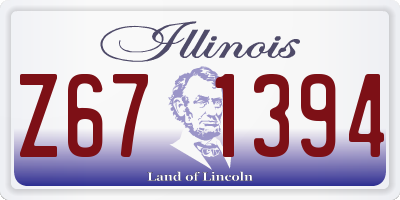 IL license plate Z671394