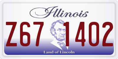 IL license plate Z671402