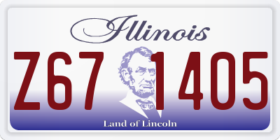 IL license plate Z671405