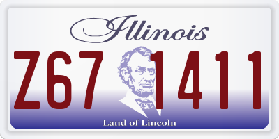 IL license plate Z671411