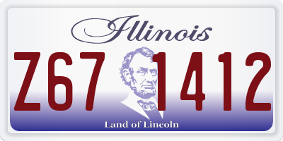 IL license plate Z671412