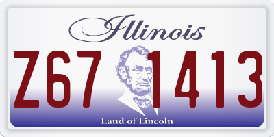 IL license plate Z671413