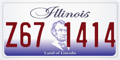 IL license plate Z671414