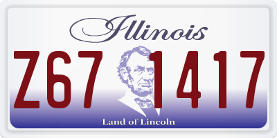 IL license plate Z671417
