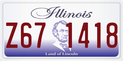 IL license plate Z671418