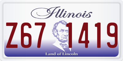 IL license plate Z671419