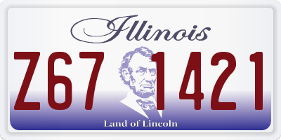 IL license plate Z671421