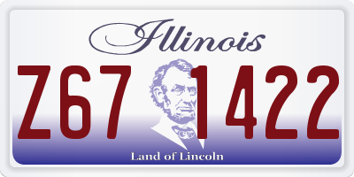 IL license plate Z671422