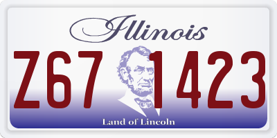 IL license plate Z671423
