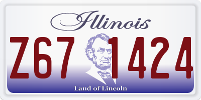 IL license plate Z671424