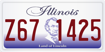 IL license plate Z671425