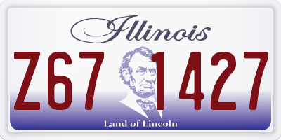 IL license plate Z671427