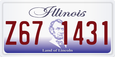 IL license plate Z671431