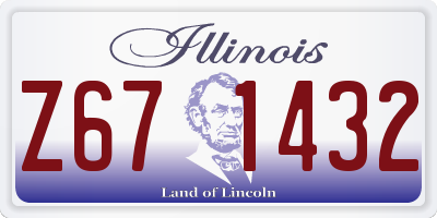 IL license plate Z671432