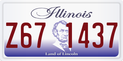 IL license plate Z671437