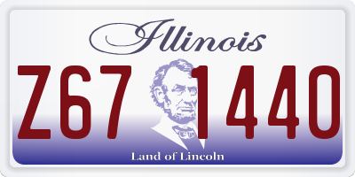 IL license plate Z671440