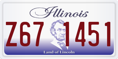 IL license plate Z671451