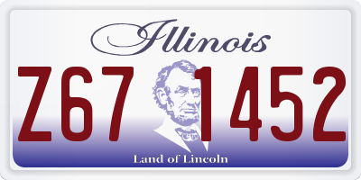 IL license plate Z671452
