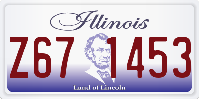 IL license plate Z671453