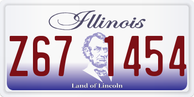 IL license plate Z671454